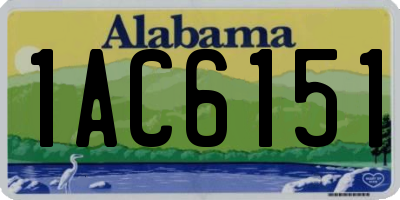 AL license plate 1AC6151
