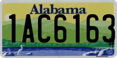 AL license plate 1AC6163