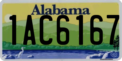 AL license plate 1AC6167
