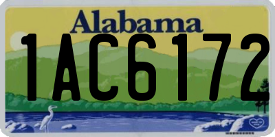 AL license plate 1AC6172