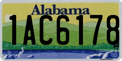 AL license plate 1AC6178