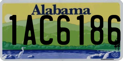 AL license plate 1AC6186