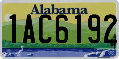 AL license plate 1AC6192