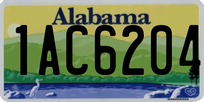 AL license plate 1AC6204