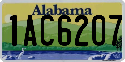 AL license plate 1AC6207