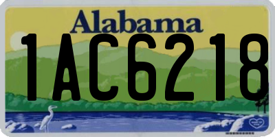 AL license plate 1AC6218