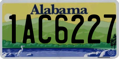 AL license plate 1AC6227