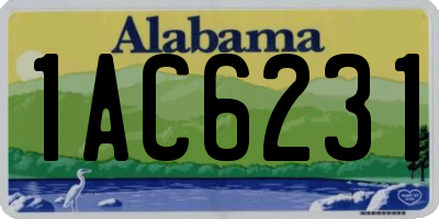 AL license plate 1AC6231