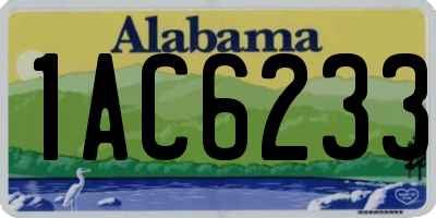 AL license plate 1AC6233
