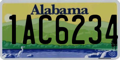 AL license plate 1AC6234