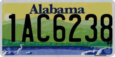 AL license plate 1AC6238