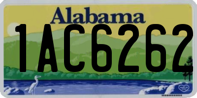 AL license plate 1AC6262