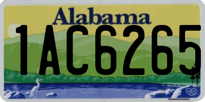 AL license plate 1AC6265