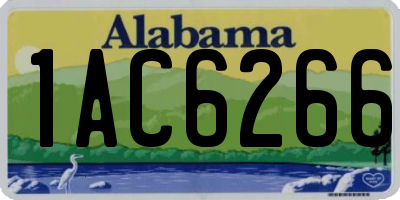 AL license plate 1AC6266