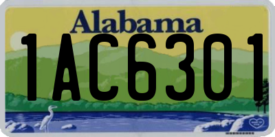 AL license plate 1AC6301