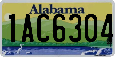 AL license plate 1AC6304