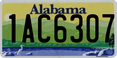 AL license plate 1AC6307