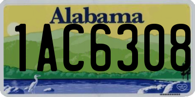 AL license plate 1AC6308