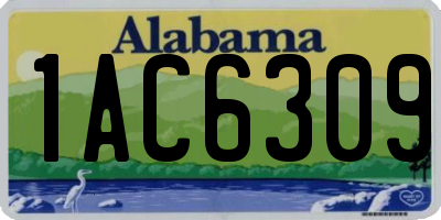 AL license plate 1AC6309