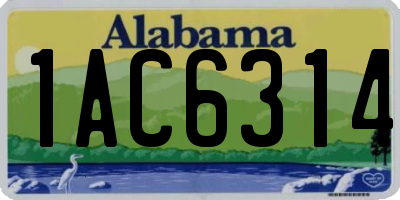 AL license plate 1AC6314