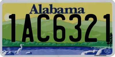 AL license plate 1AC6321
