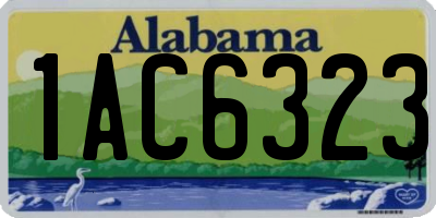 AL license plate 1AC6323