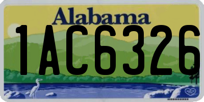 AL license plate 1AC6326