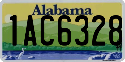 AL license plate 1AC6328