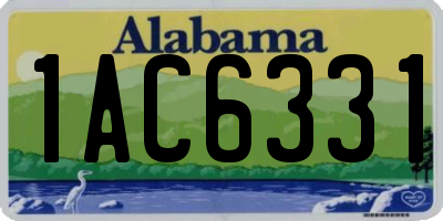 AL license plate 1AC6331