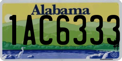 AL license plate 1AC6333