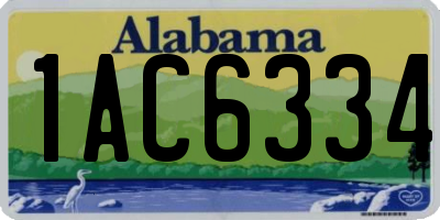 AL license plate 1AC6334