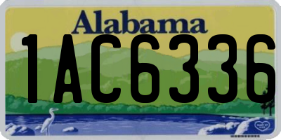 AL license plate 1AC6336