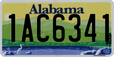 AL license plate 1AC6341