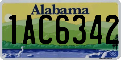 AL license plate 1AC6342