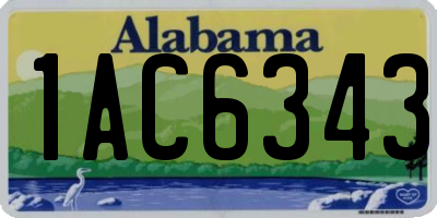 AL license plate 1AC6343