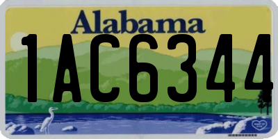 AL license plate 1AC6344