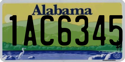 AL license plate 1AC6345
