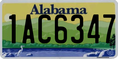 AL license plate 1AC6347