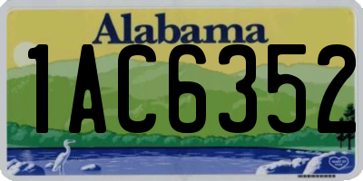 AL license plate 1AC6352