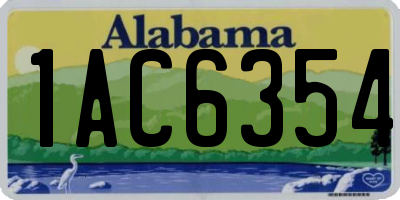 AL license plate 1AC6354