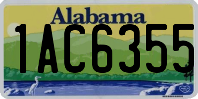 AL license plate 1AC6355
