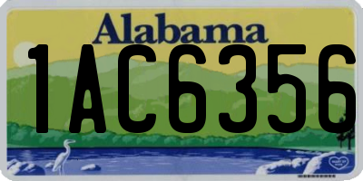 AL license plate 1AC6356
