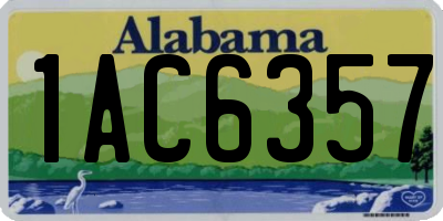 AL license plate 1AC6357