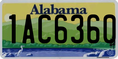 AL license plate 1AC6360
