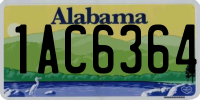 AL license plate 1AC6364