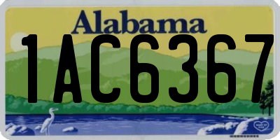 AL license plate 1AC6367