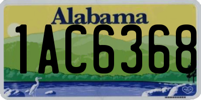 AL license plate 1AC6368