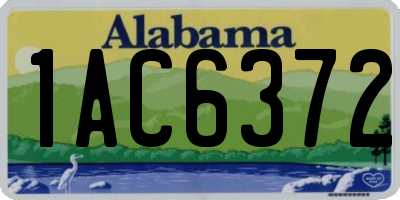 AL license plate 1AC6372