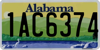 AL license plate 1AC6374