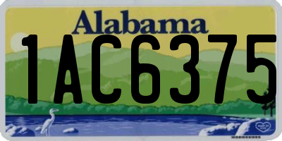 AL license plate 1AC6375